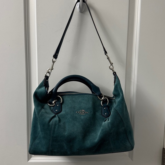 Coach Handbags - 🔴SOLD!!!🔴Coach Teal Leather Tag